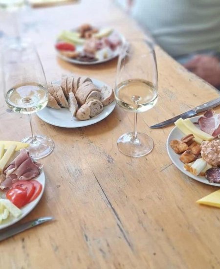 Kulinarische Häppchen auf dem ungarischen Land mit Weinprobe in der Nähe von Budapest